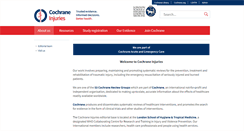 Desktop Screenshot of injuries.cochrane.org
